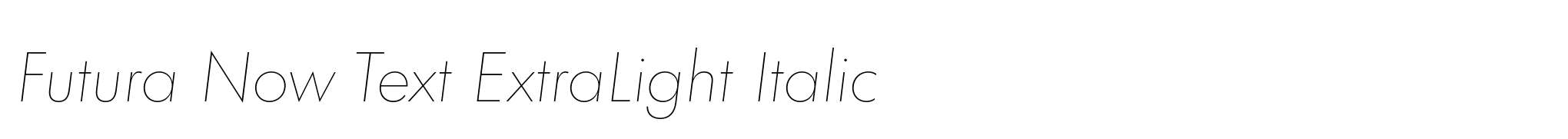 Futura Now Text ExtraLight Italic image